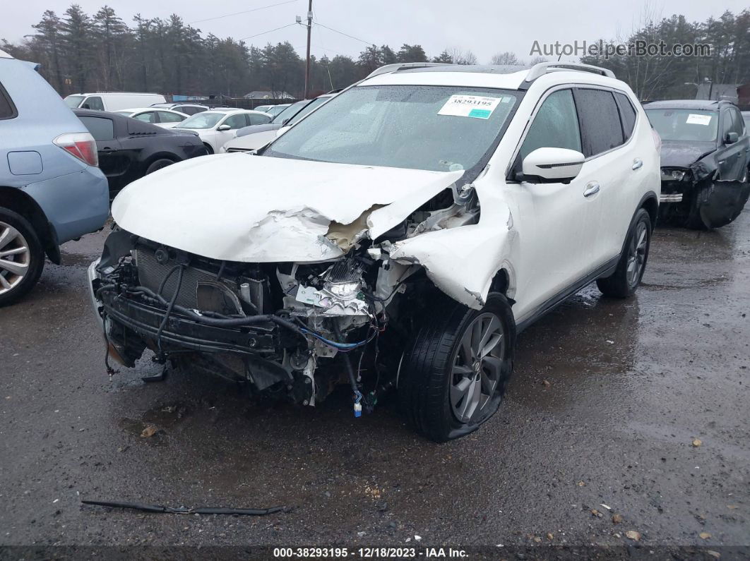 2016 Nissan Rogue Sl White vin: 5N1AT2MVXGC767873