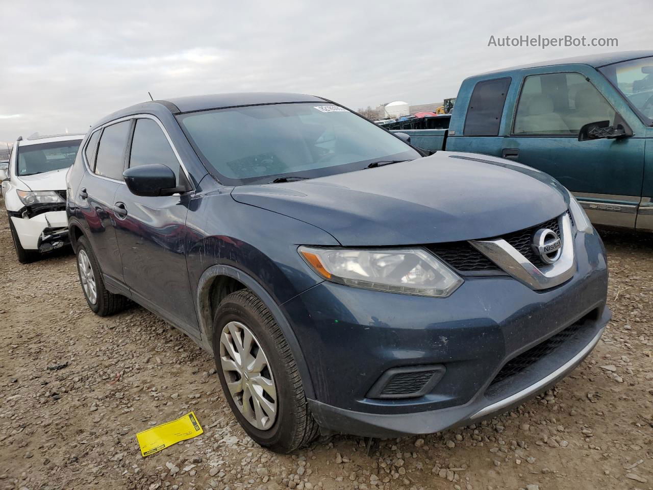 2016 Nissan Rogue S Black vin: 5N1AT2MVXGC808308