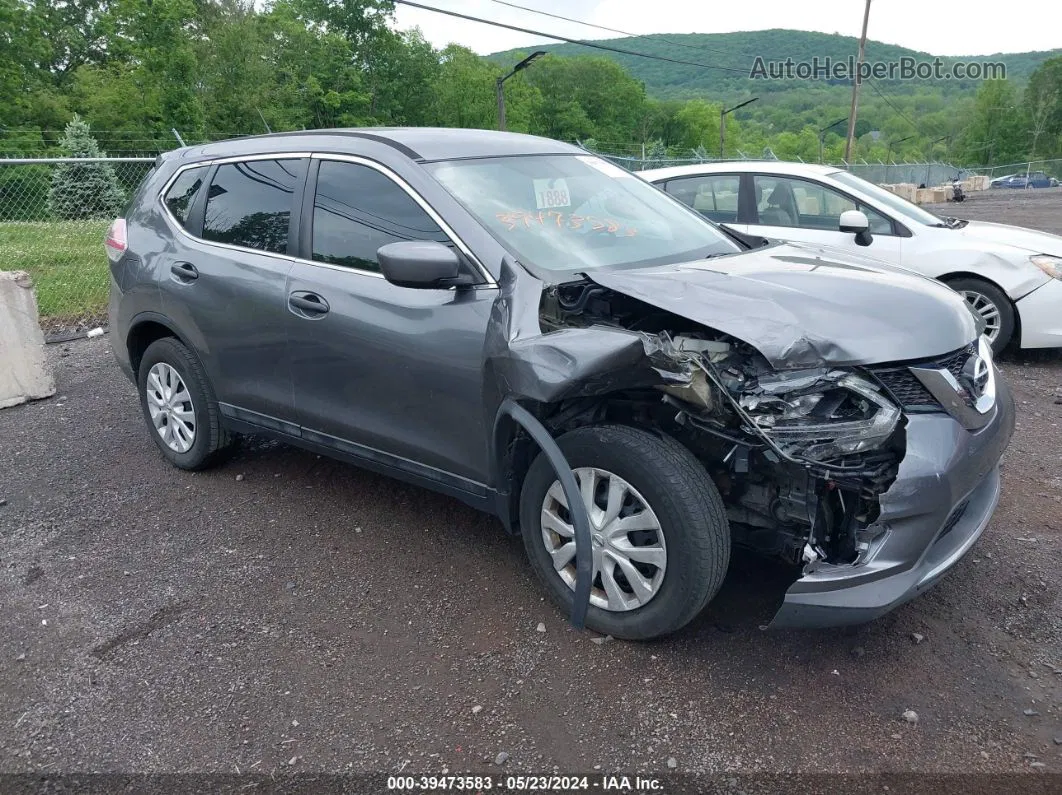 2016 Nissan Rogue S Gray vin: 5N1AT2MVXGC874308