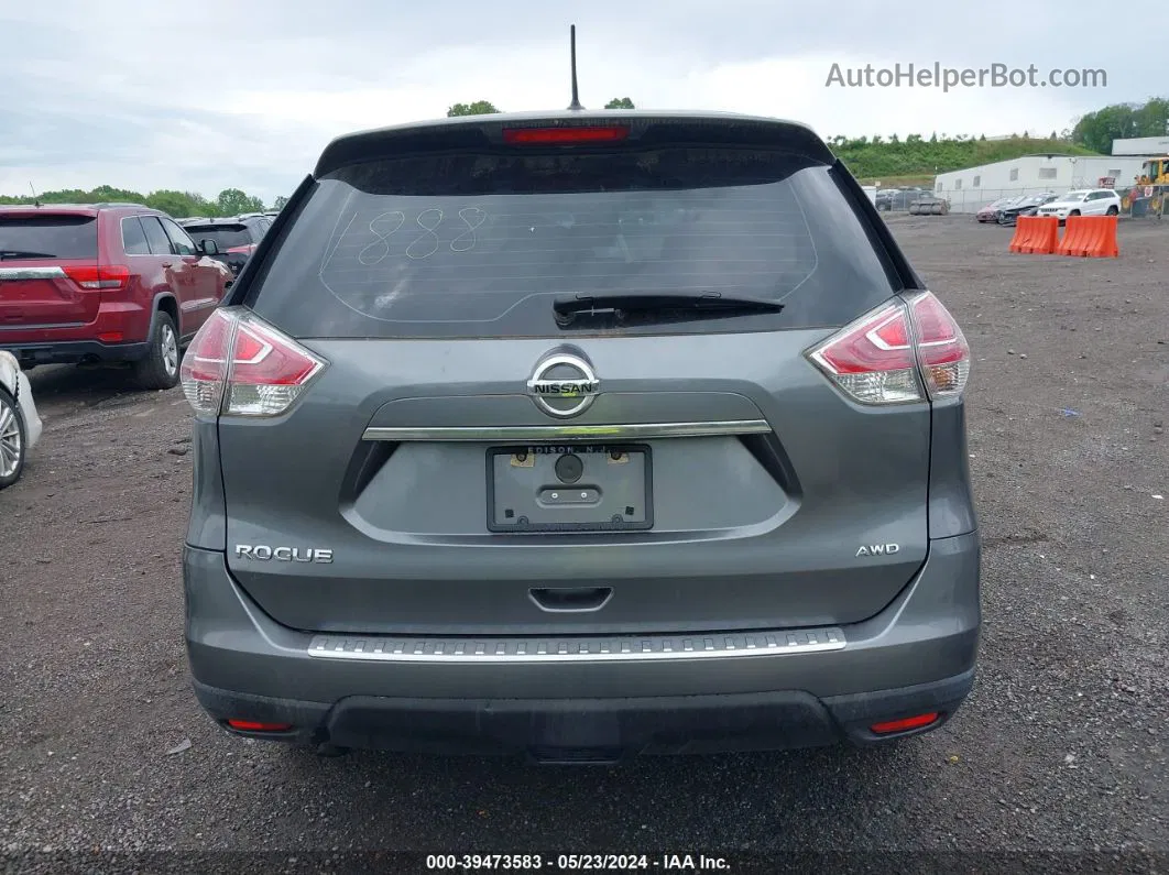 2016 Nissan Rogue S Gray vin: 5N1AT2MVXGC874308