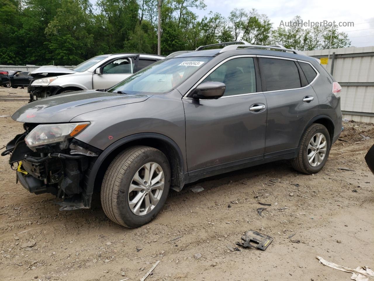 2016 Nissan Rogue S Gray vin: 5N1AT2MVXGC875376