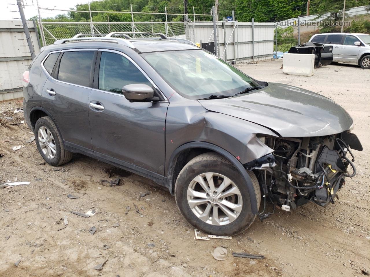 2016 Nissan Rogue S Gray vin: 5N1AT2MVXGC875376