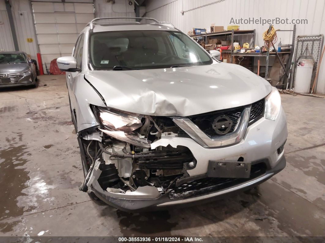 2016 Nissan Rogue Sv Silver vin: 5N1AT2MVXGC876883