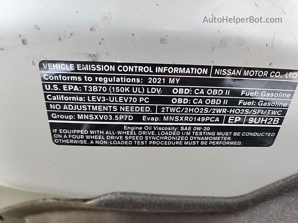 2021 Nissan Murano S Silver vin: 5N1AZ2AJ6MC121936