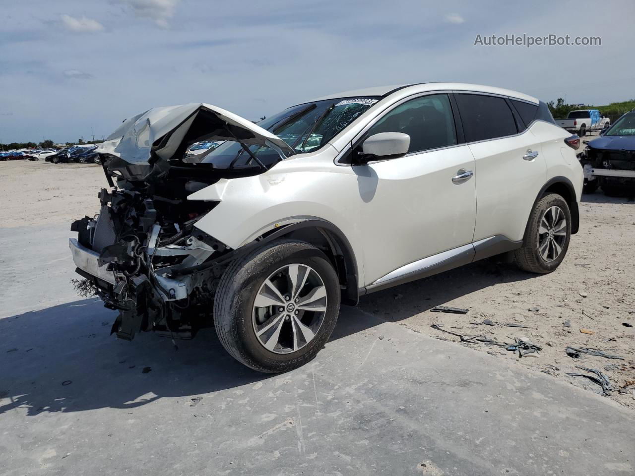 2021 Nissan Murano S White vin: 5N1AZ2AJ7MC128832