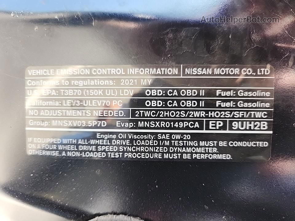 2021 Nissan Murano S Синий vin: 5N1AZ2AS2MC132635