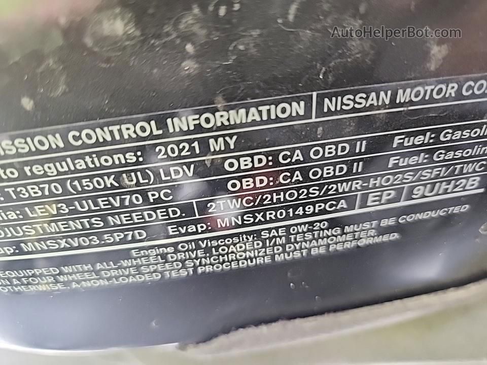 2021 Nissan Murano Sv Black vin: 5N1AZ2BJ0MC116729