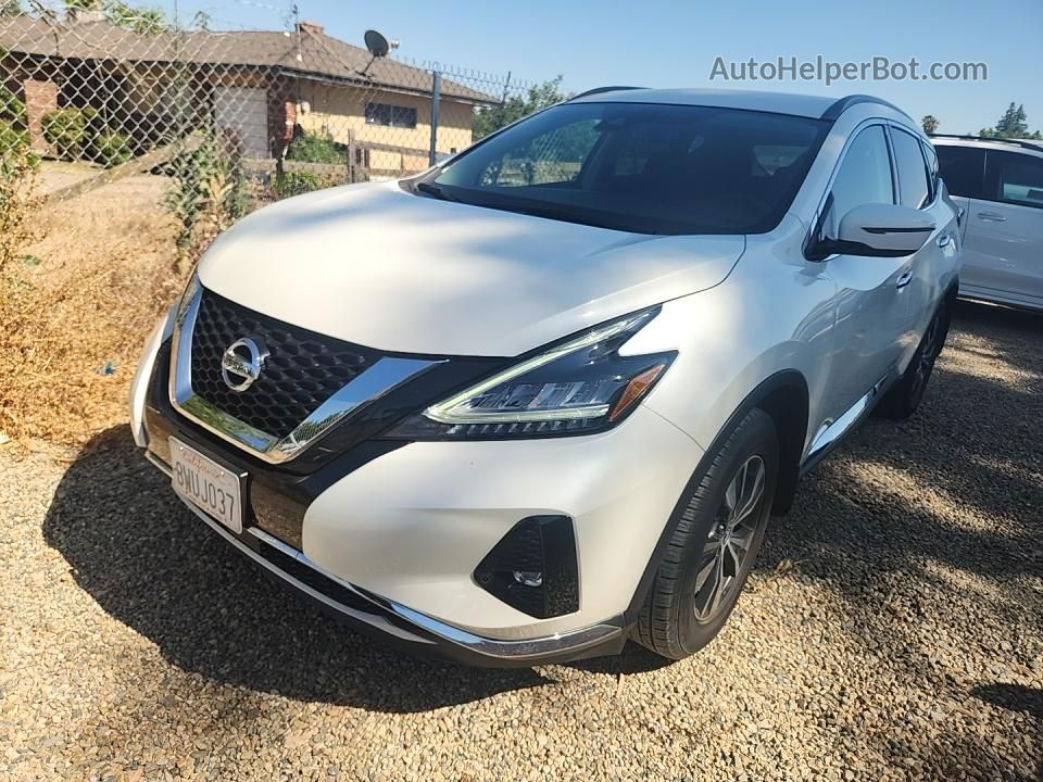 2021 Nissan Murano Sv White vin: 5N1AZ2BJ2MC115274