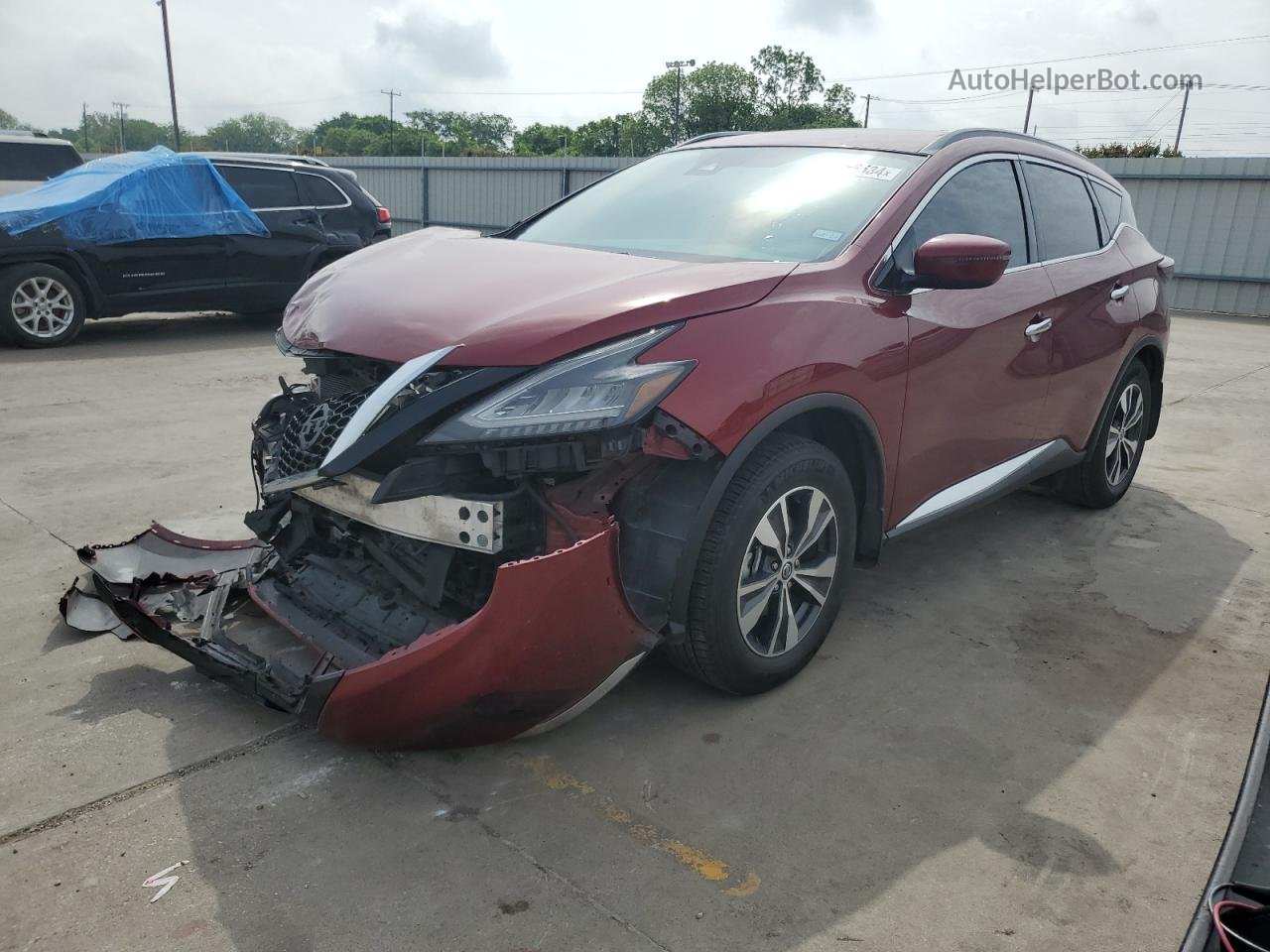 2021 Nissan Murano Sv Maroon vin: 5N1AZ2BJ2MC140188