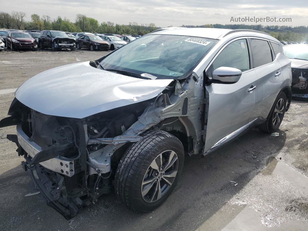 2021 Nissan Murano Sv Silver vin: 5N1AZ2BJ5MC105046