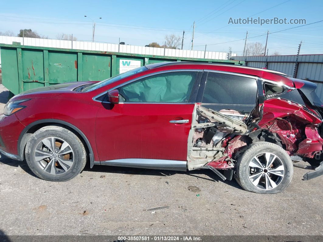 2021 Nissan Murano Sv Fwd Red vin: 5N1AZ2BJ5MC105290