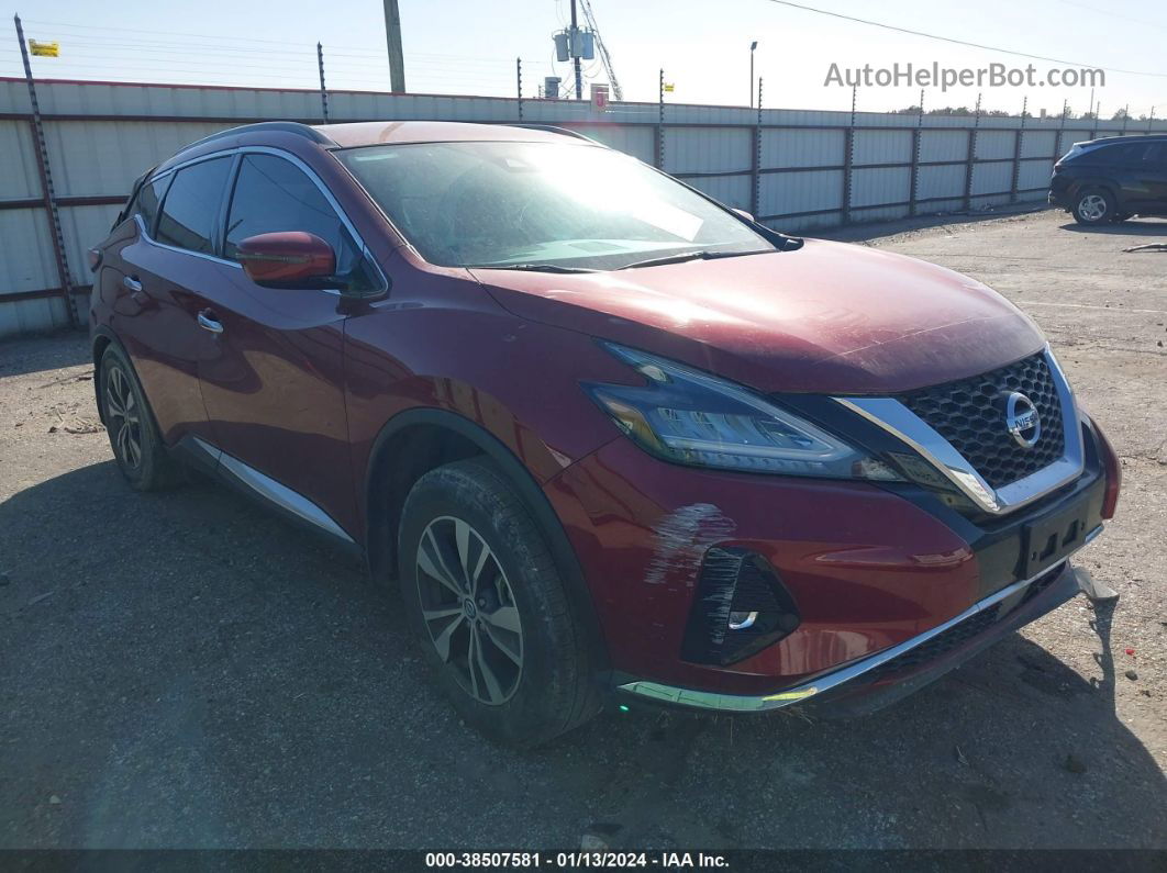 2021 Nissan Murano Sv Fwd Red vin: 5N1AZ2BJ5MC105290