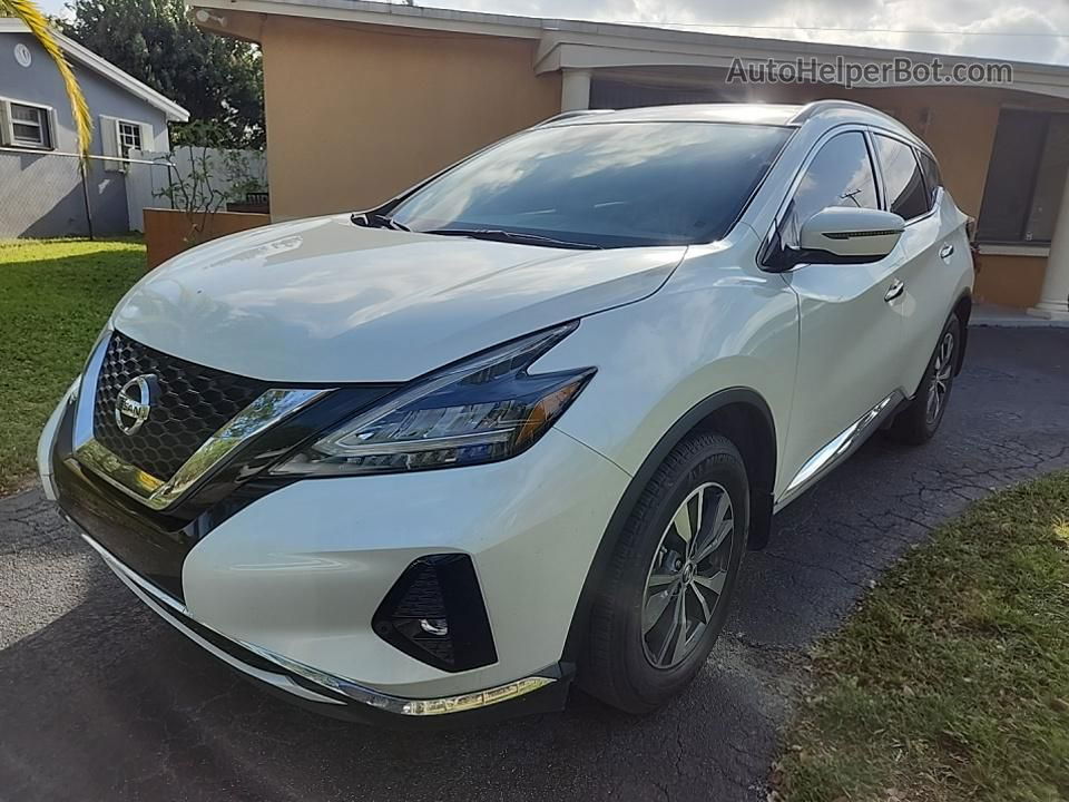 2021 Nissan Murano Sv White vin: 5N1AZ2BJ5MC115639