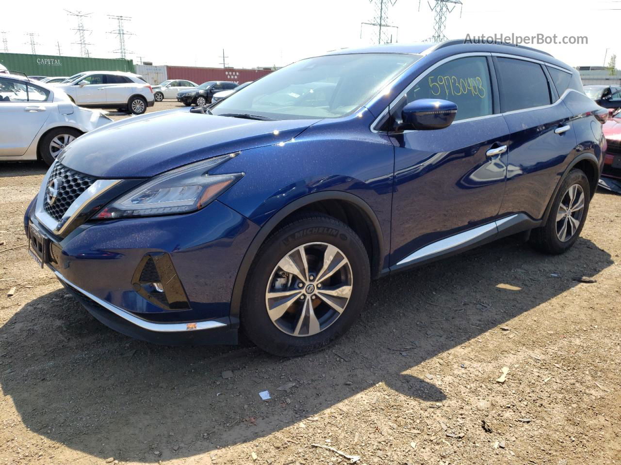 2021 Nissan Murano Sv Синий vin: 5N1AZ2BS5MC108506