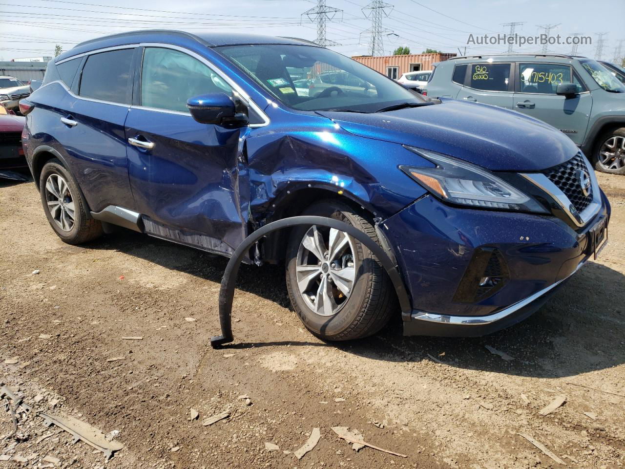 2021 Nissan Murano Sv Синий vin: 5N1AZ2BS5MC108506