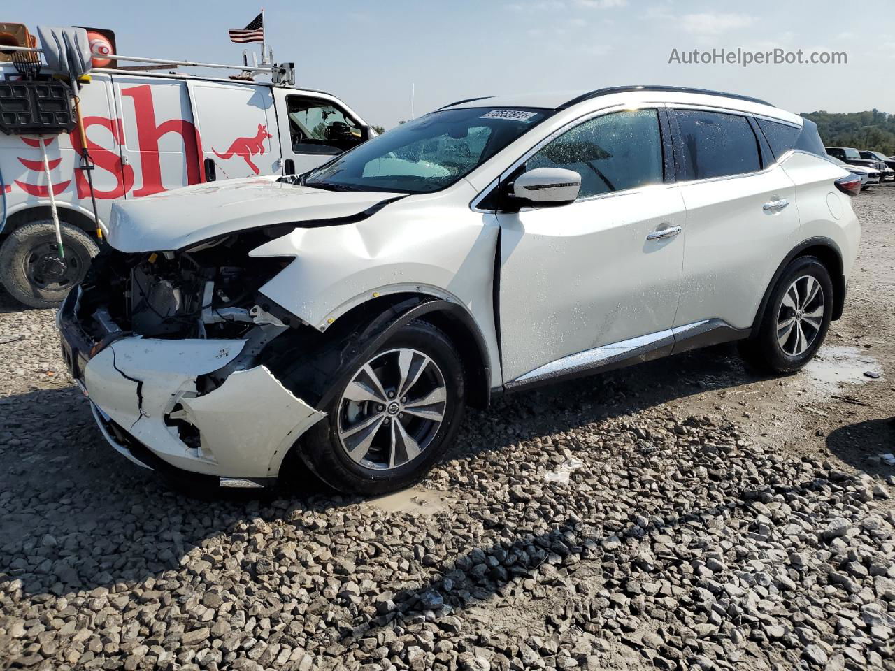 2021 Nissan Murano Sv White vin: 5N1AZ2BS5MC122664