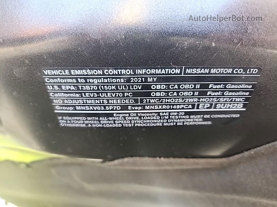 2021 Nissan Murano Sv Gray vin: 5N1AZ2BS8MC123405