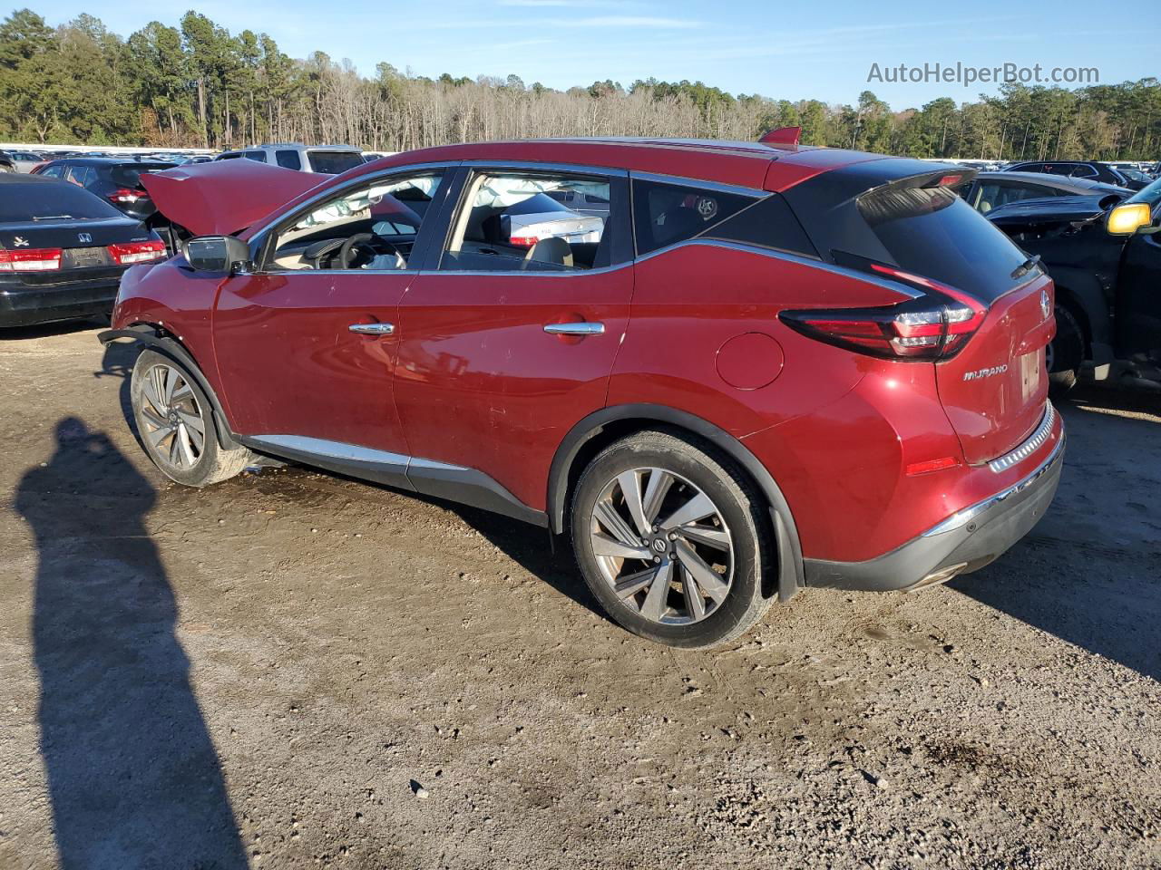 2021 Nissan Murano Sl Red vin: 5N1AZ2CJ2MC131442