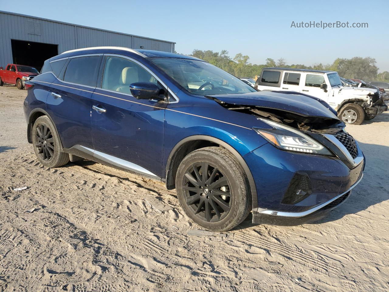 2021 Nissan Murano Sl Синий vin: 5N1AZ2CJ8MC108571