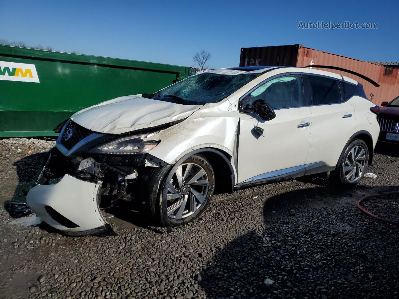 2021 Nissan Murano Sl White vin: 5N1AZ2CJ8MC131493