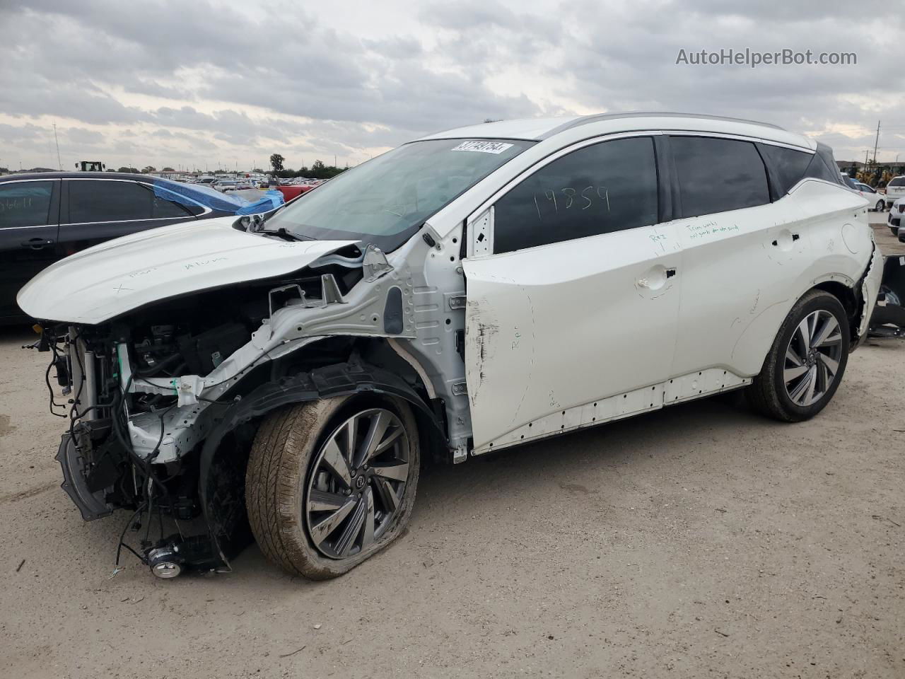 2021 Nissan Murano Sl White vin: 5N1AZ2CJXMC136565