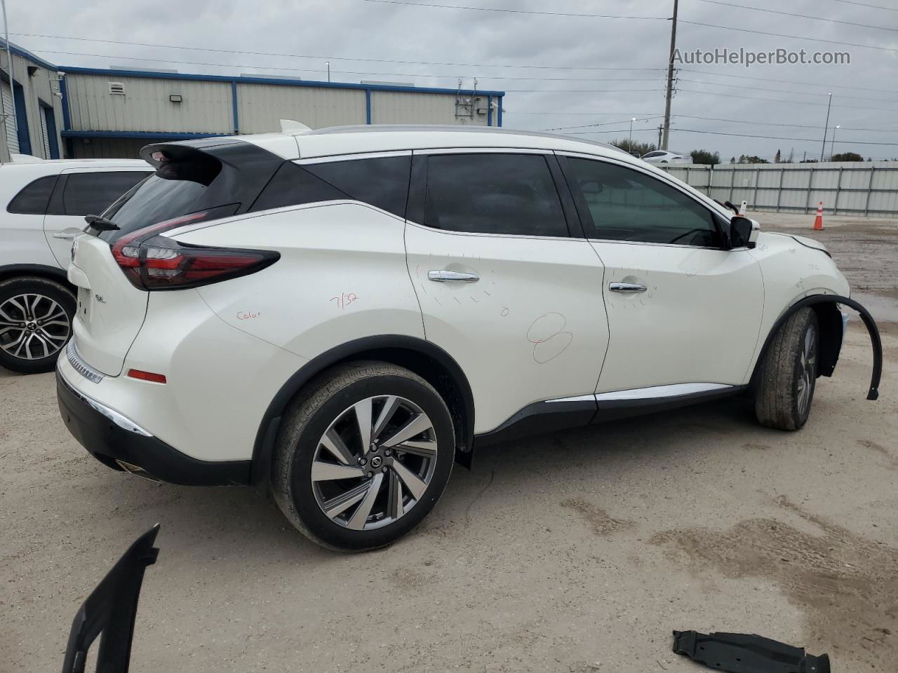 2021 Nissan Murano Sl White vin: 5N1AZ2CJXMC136565