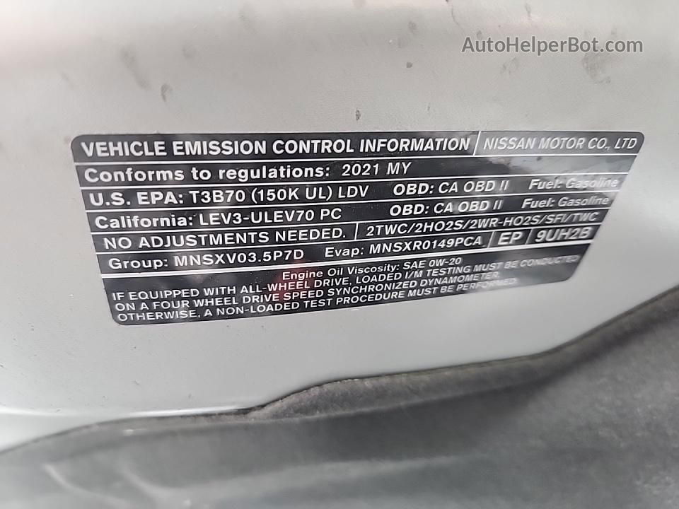 2021 Nissan Murano Sl Серебряный vin: 5N1AZ2CS4MC121777