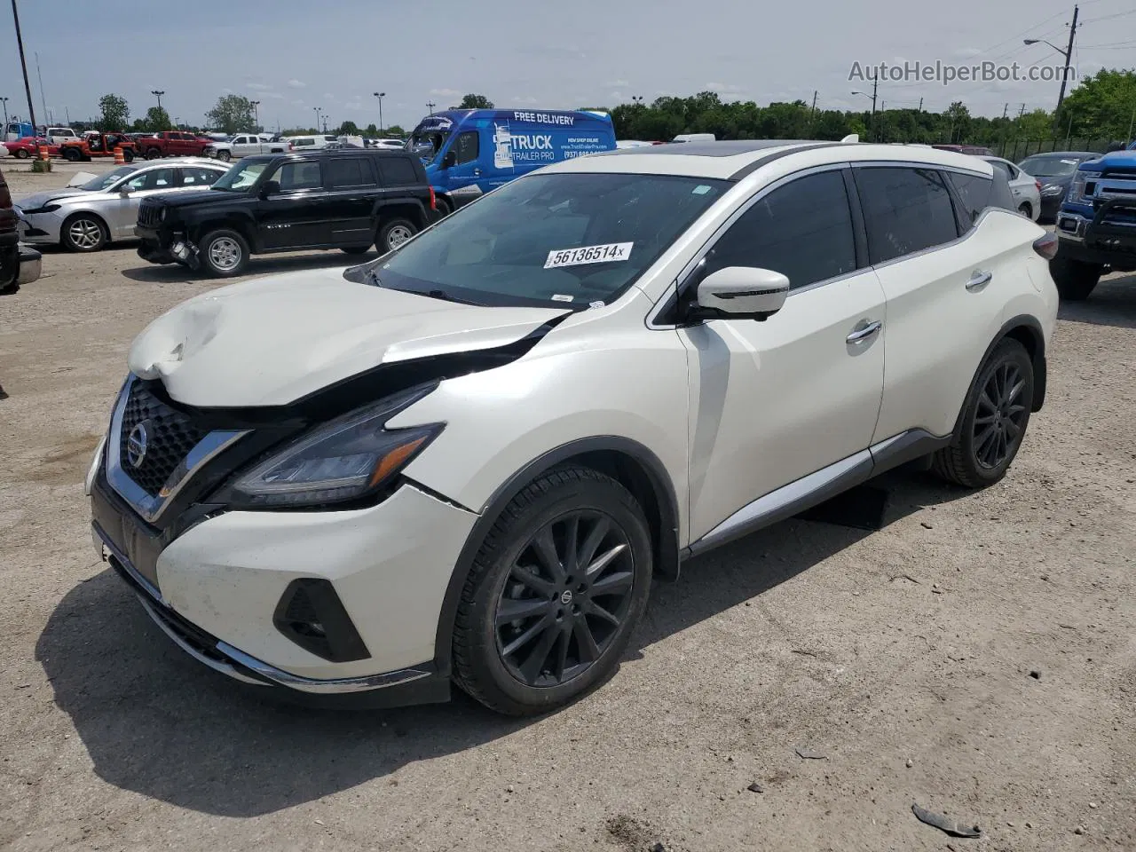 2021 Nissan Murano Sl White vin: 5N1AZ2CS7MC103905