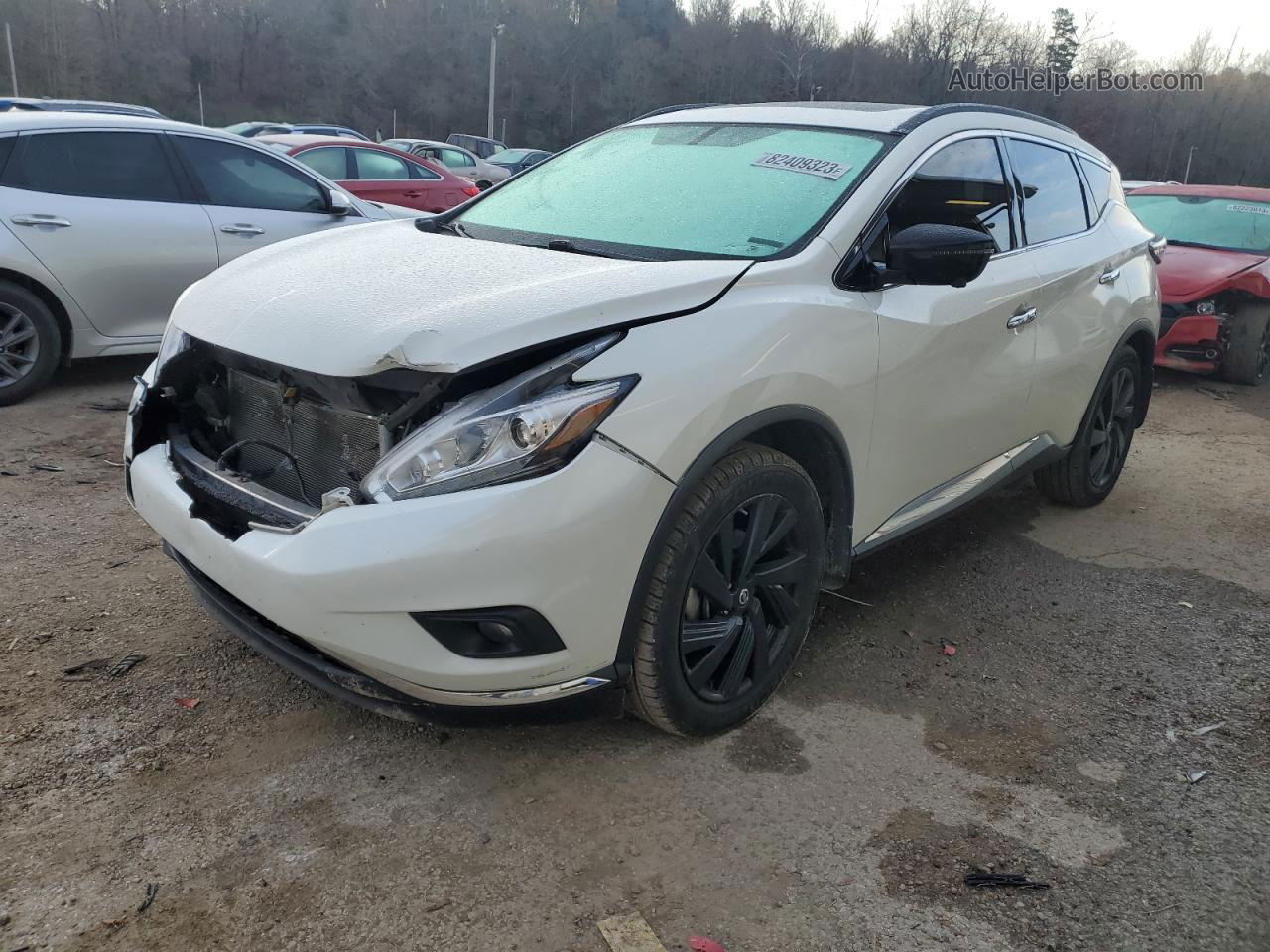 2017 Nissan Murano S White vin: 5N1AZ2MG0HN161049