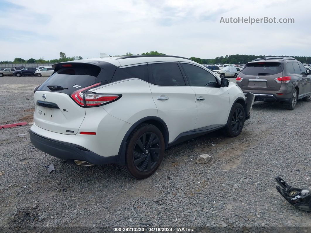 2018 Nissan Murano Sl White vin: 5N1AZ2MG0JN131068