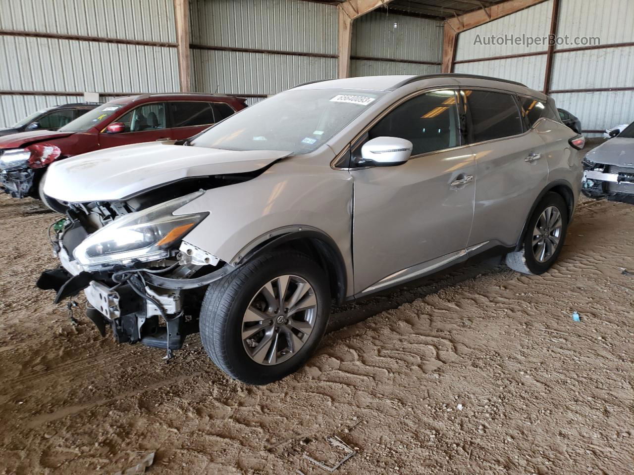 2018 Nissan Murano S Silver vin: 5N1AZ2MG0JN139588