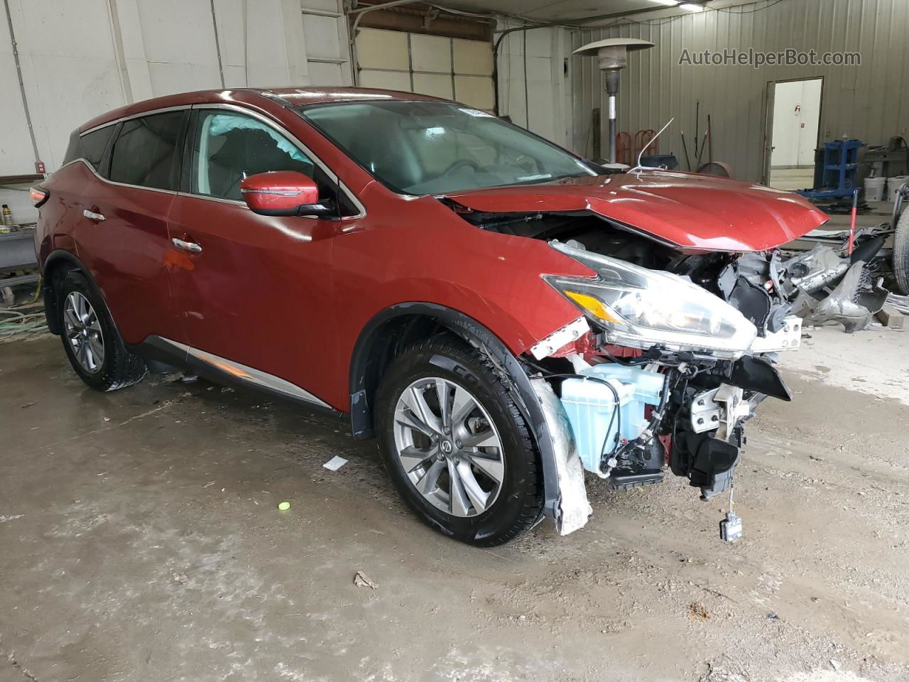 2018 Nissan Murano S Бордовый vin: 5N1AZ2MG0JN180335