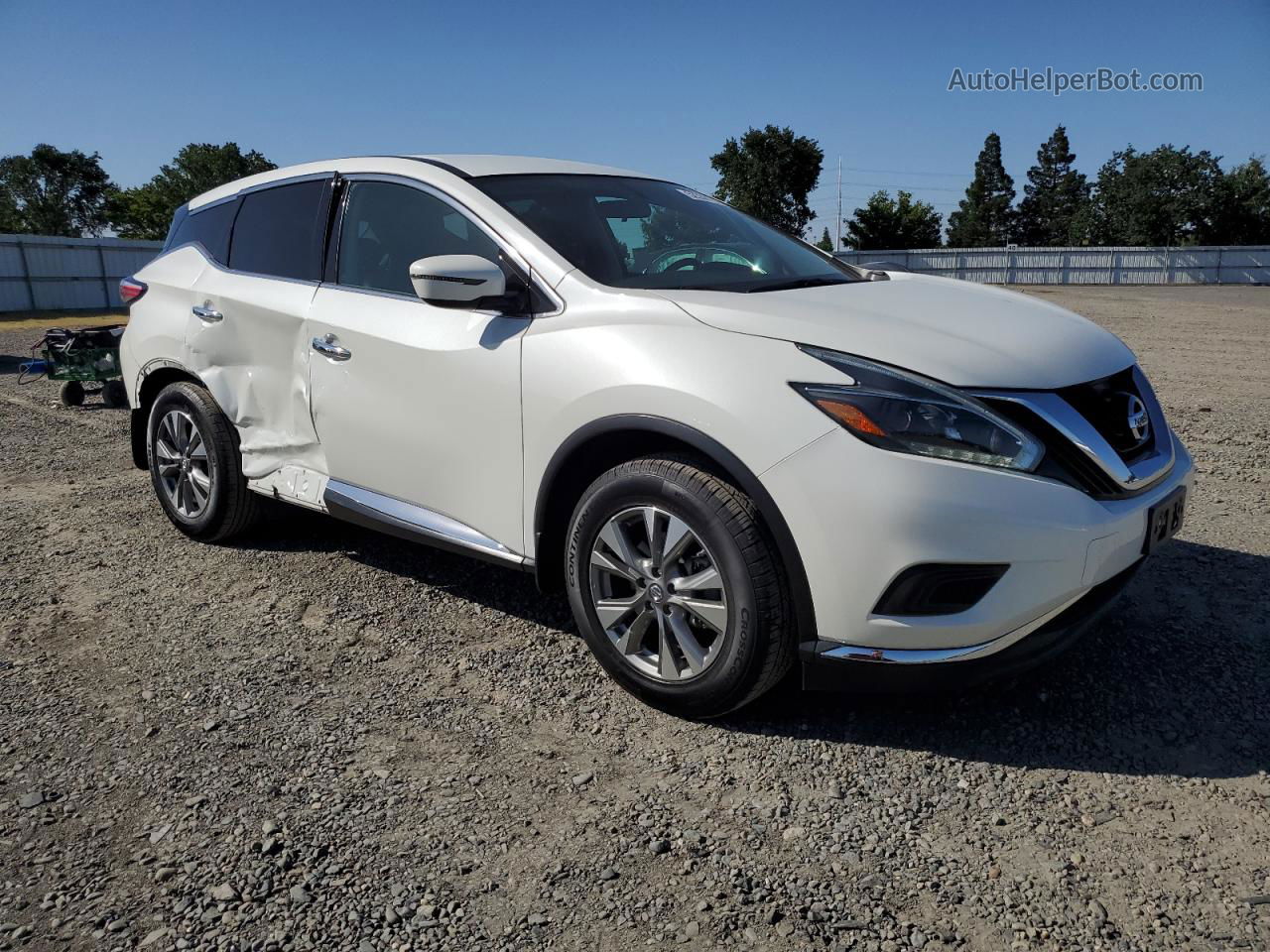 2018 Nissan Murano S White vin: 5N1AZ2MG0JN182053