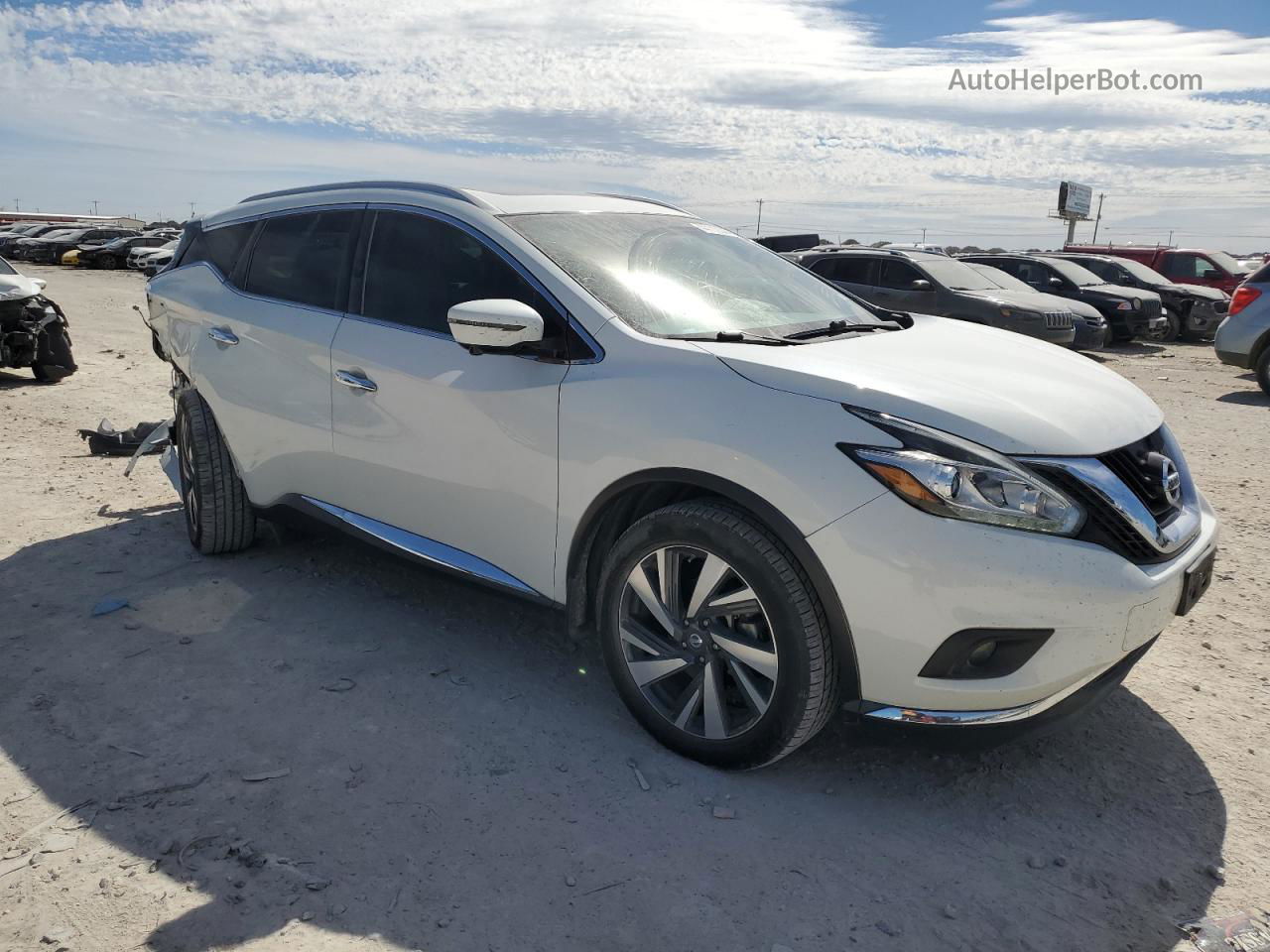 2017 Nissan Murano S White vin: 5N1AZ2MG1HN105900