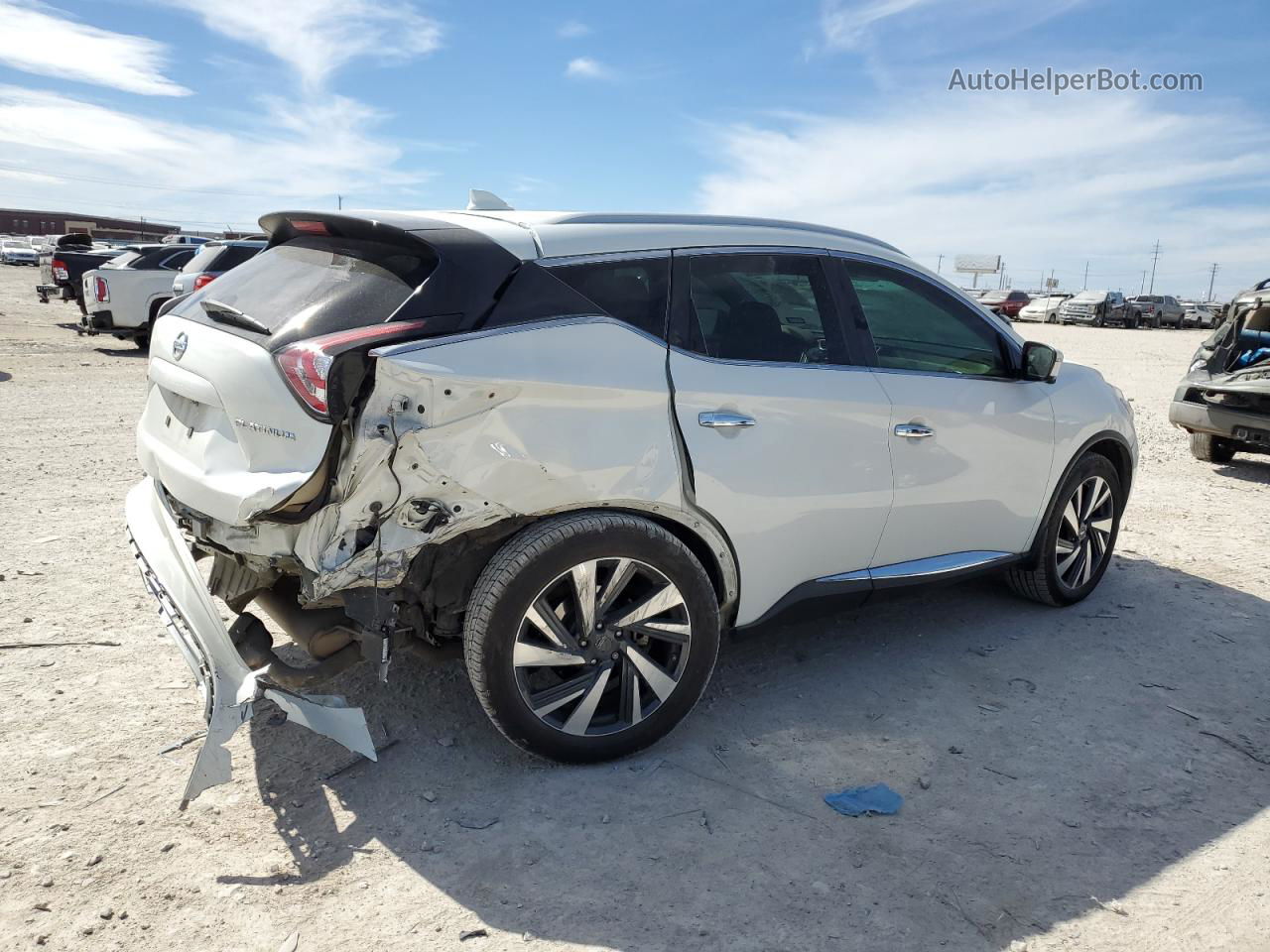 2017 Nissan Murano S White vin: 5N1AZ2MG1HN105900