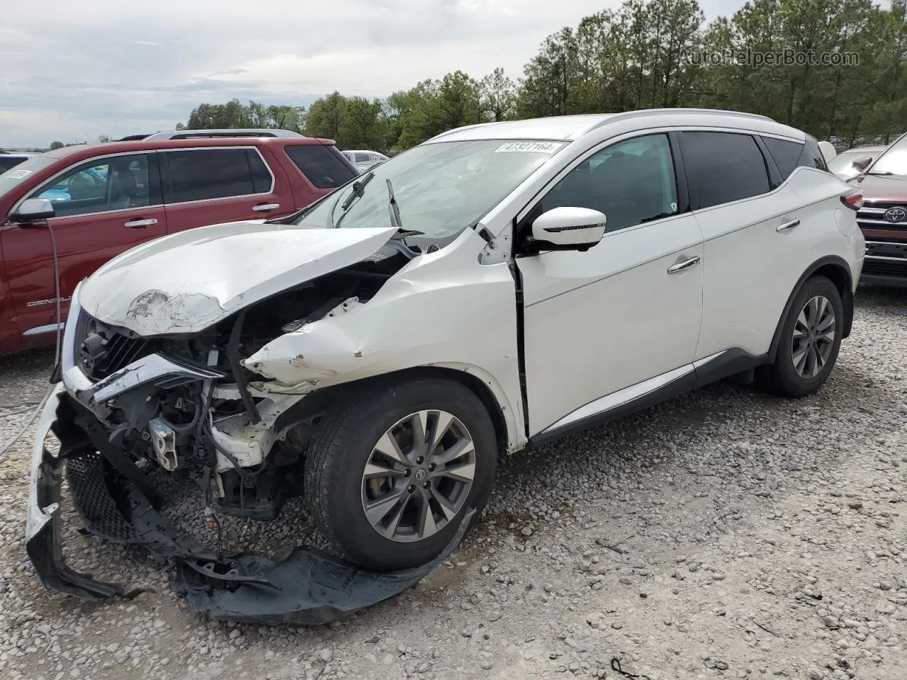 2017 Nissan Murano S White vin: 5N1AZ2MG1HN121840