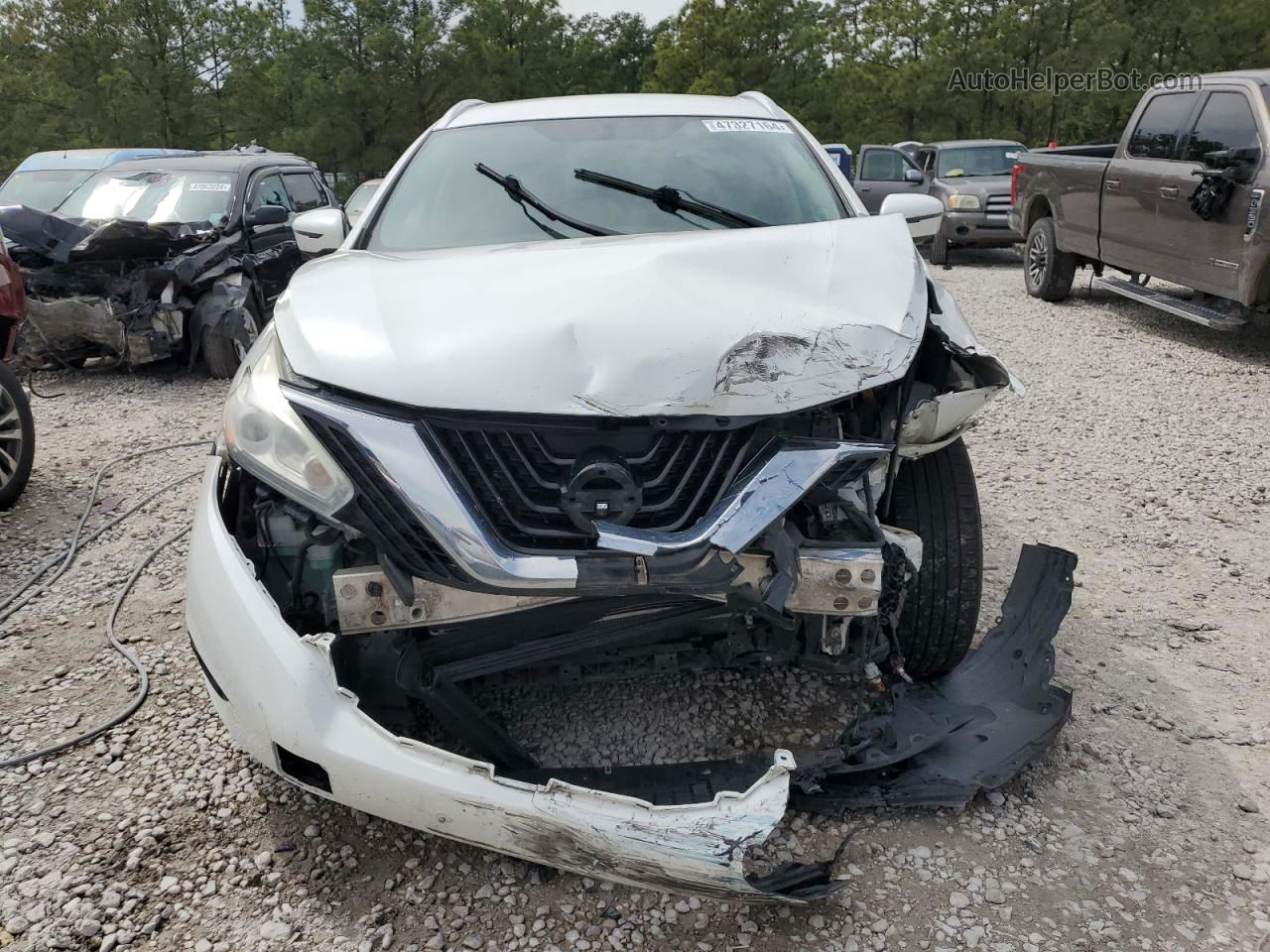 2017 Nissan Murano S White vin: 5N1AZ2MG1HN121840