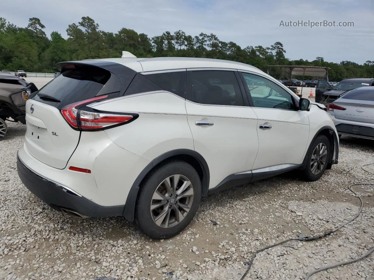 2017 Nissan Murano S Белый vin: 5N1AZ2MG1HN121840