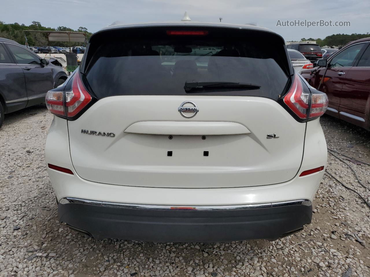 2017 Nissan Murano S Белый vin: 5N1AZ2MG1HN121840