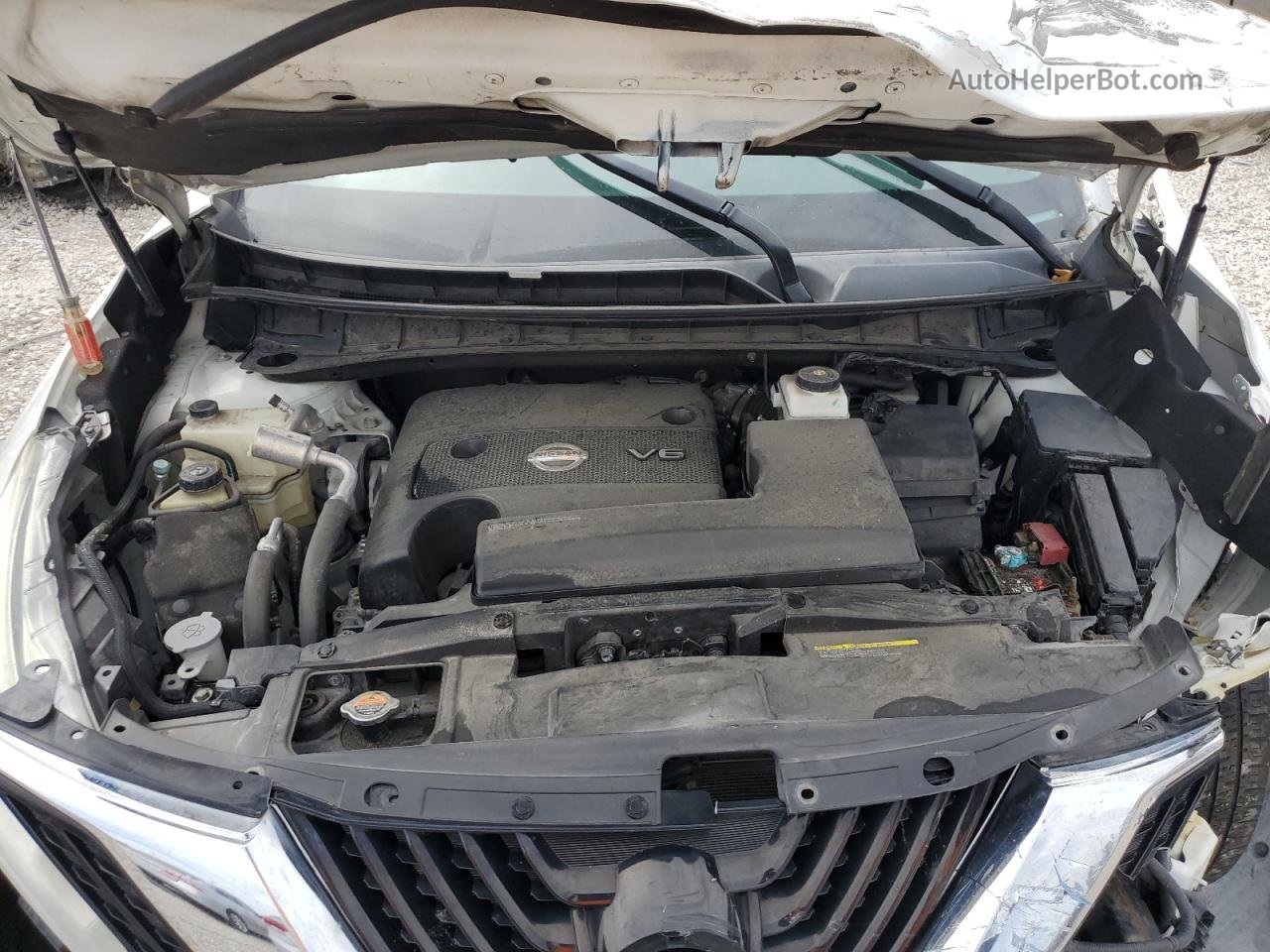 2017 Nissan Murano S Белый vin: 5N1AZ2MG1HN121840