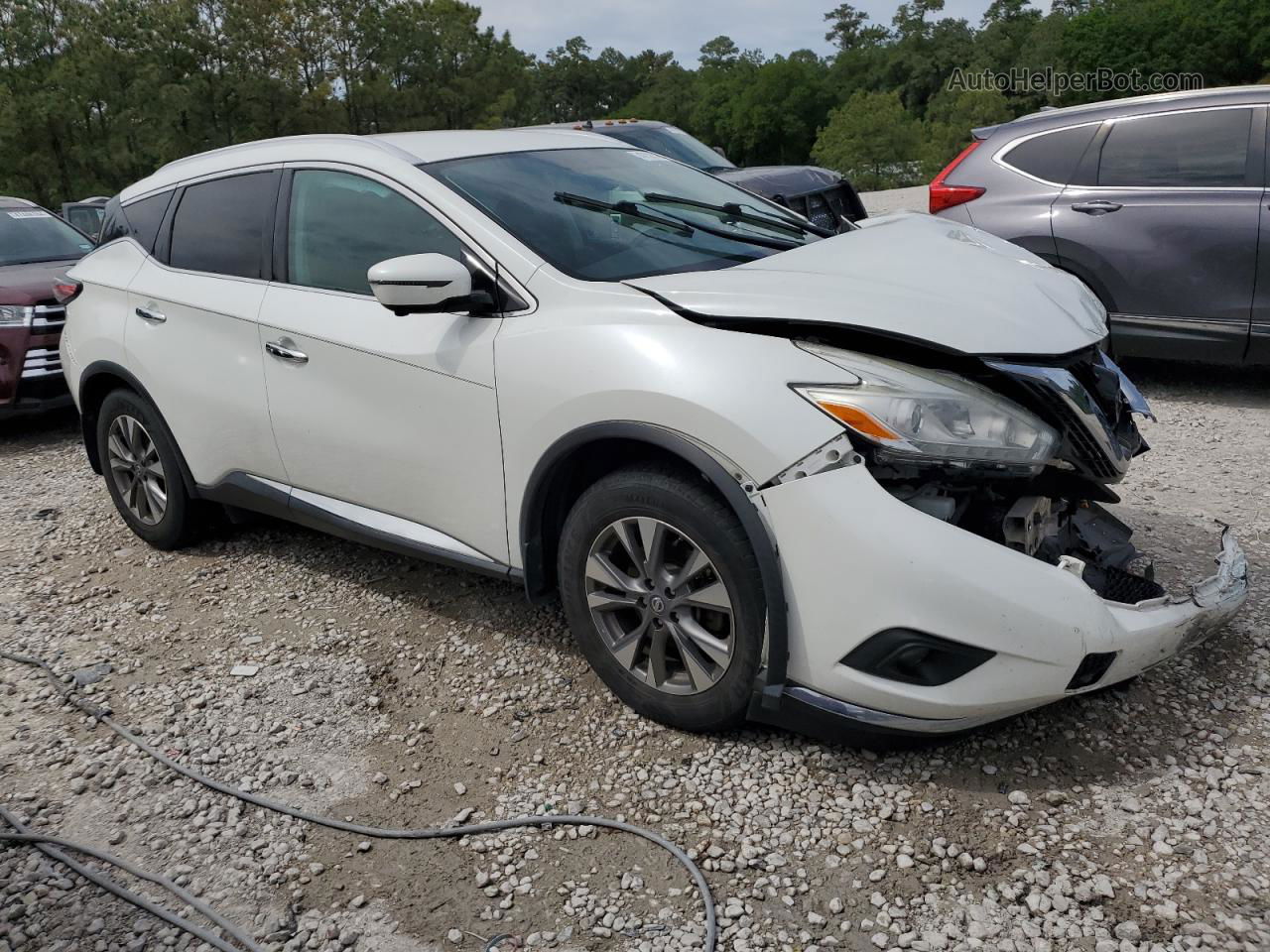 2017 Nissan Murano S White vin: 5N1AZ2MG1HN121840