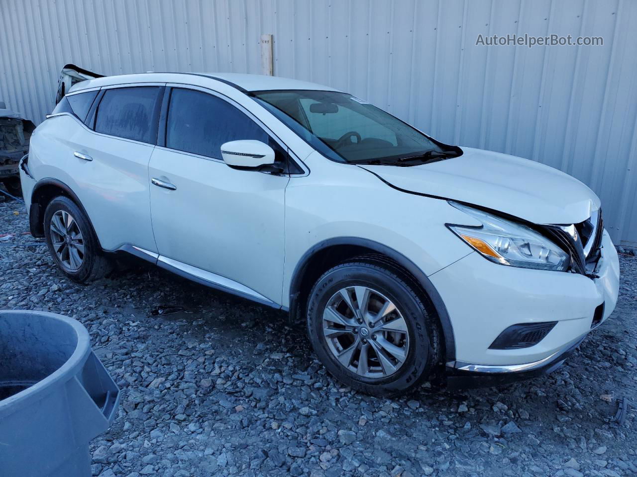 2017 Nissan Murano S White vin: 5N1AZ2MG1HN203454