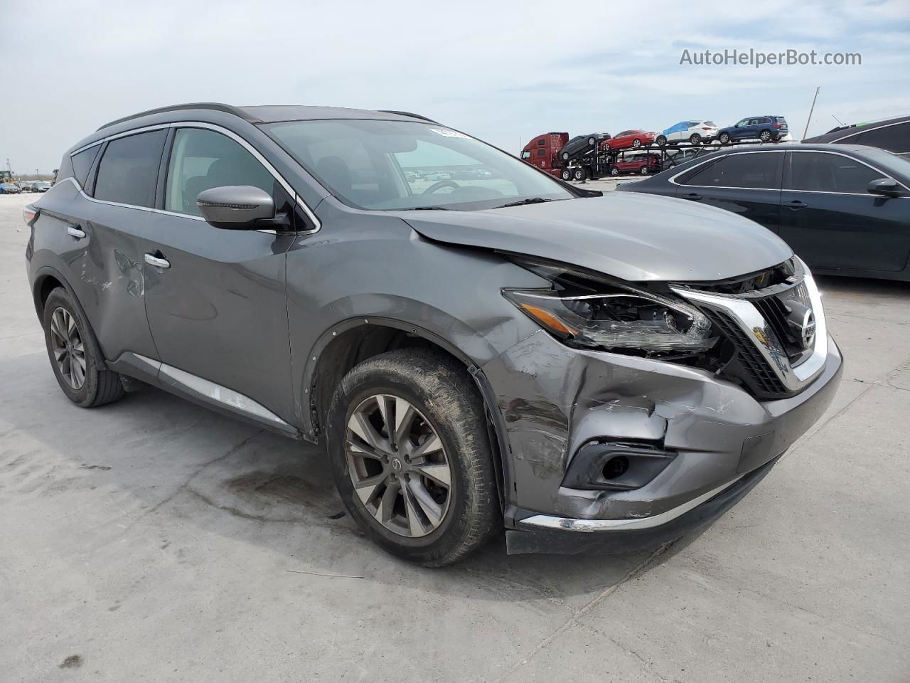 2018 Nissan Murano S Gray vin: 5N1AZ2MG1JN121911