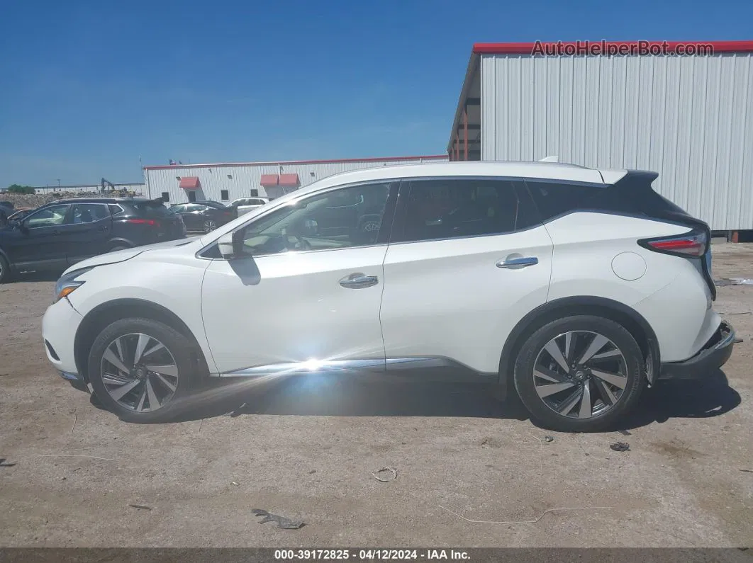 2018 Nissan Murano Platinum White vin: 5N1AZ2MG1JN122427