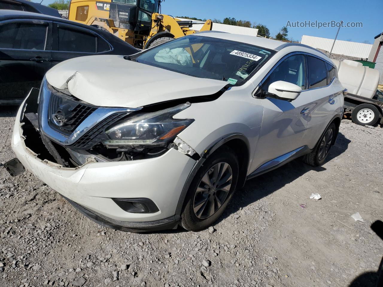 2018 Nissan Murano S White vin: 5N1AZ2MG1JN124677