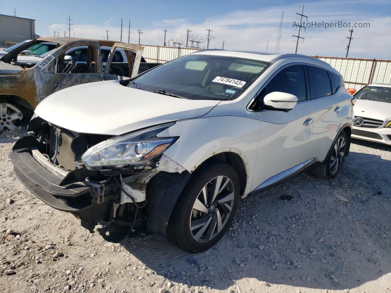 2018 Nissan Murano S White vin: 5N1AZ2MG1JN134027