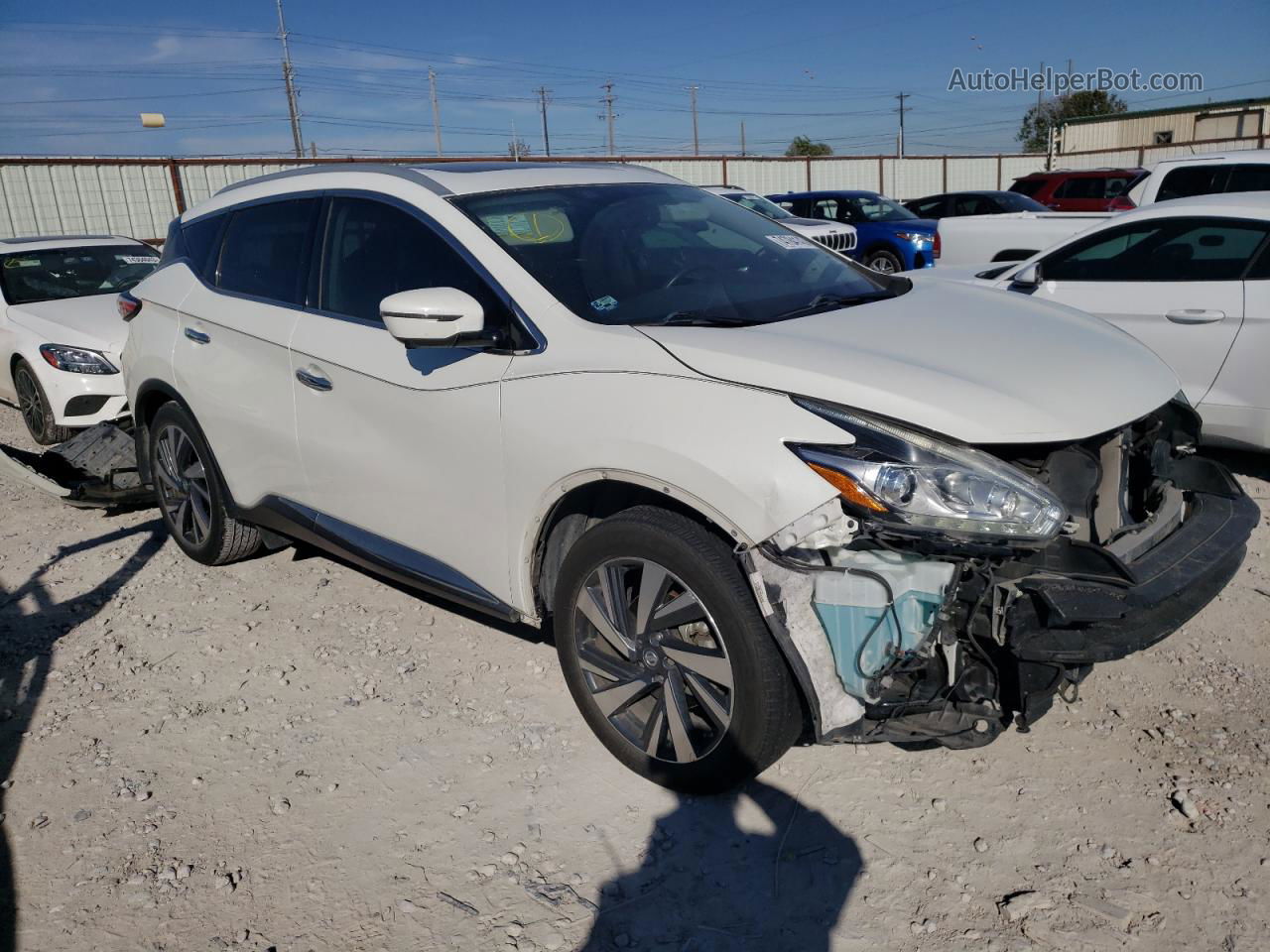 2018 Nissan Murano S White vin: 5N1AZ2MG1JN134027