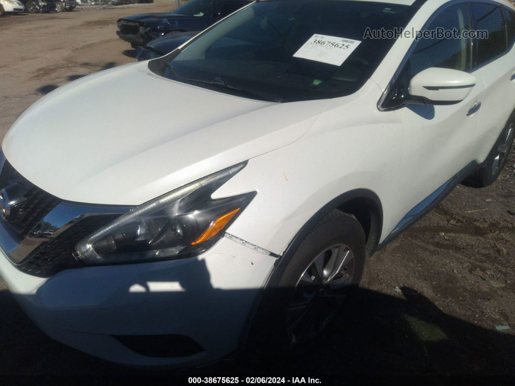 2018 Nissan Murano Sv White vin: 5N1AZ2MG1JN134769