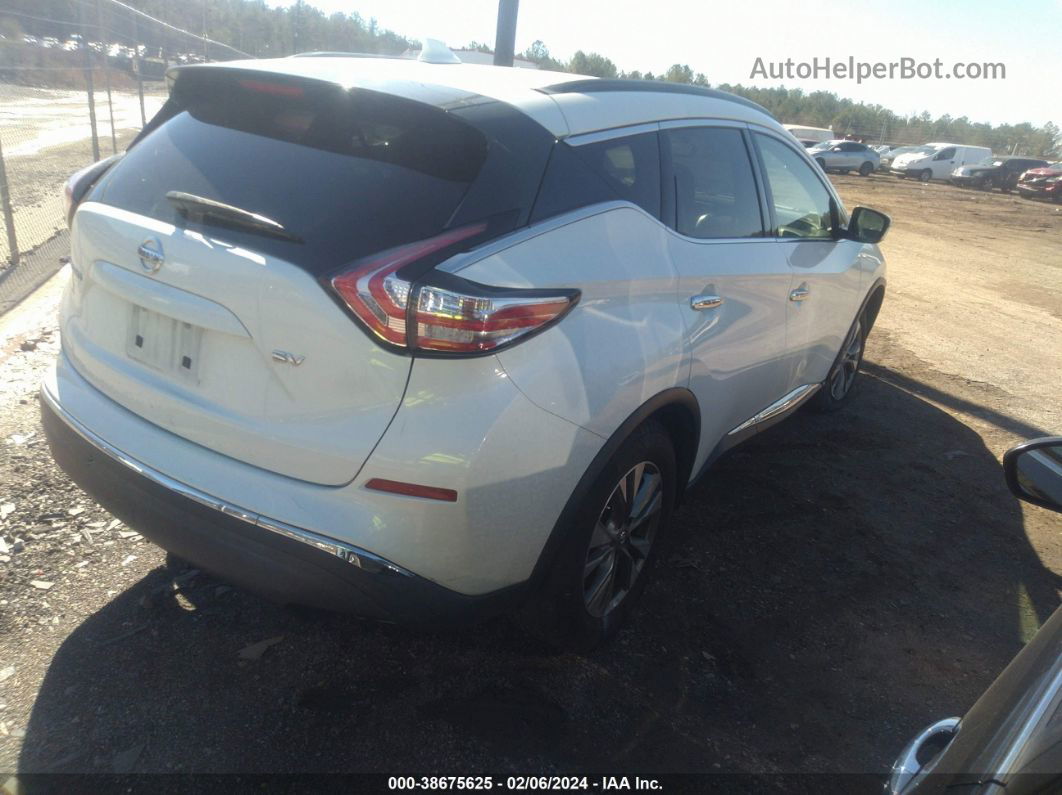 2018 Nissan Murano Sv White vin: 5N1AZ2MG1JN134769