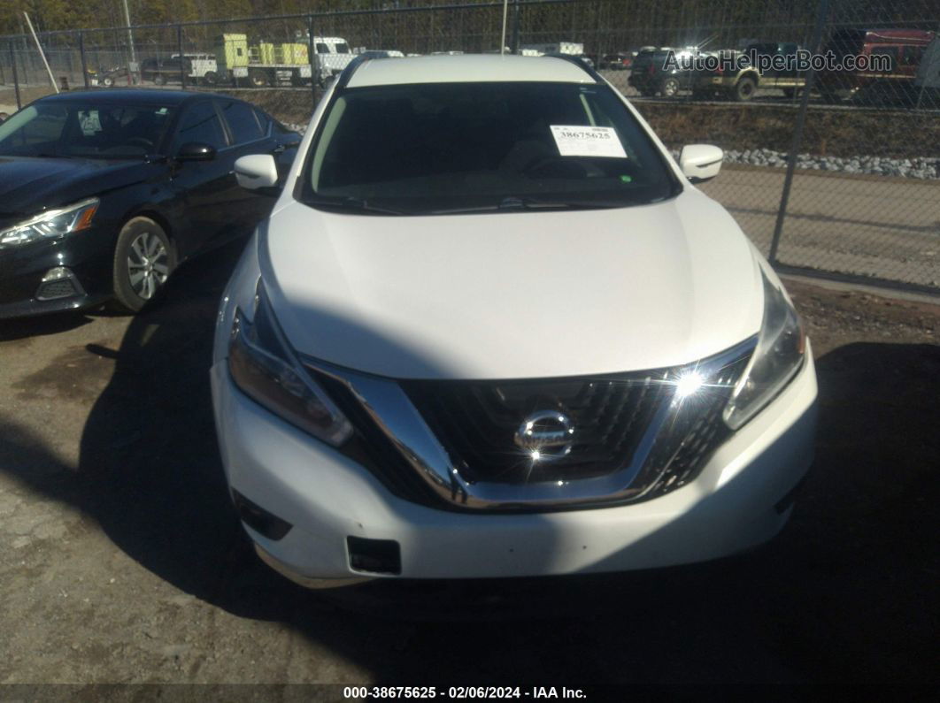 2018 Nissan Murano Sv White vin: 5N1AZ2MG1JN134769